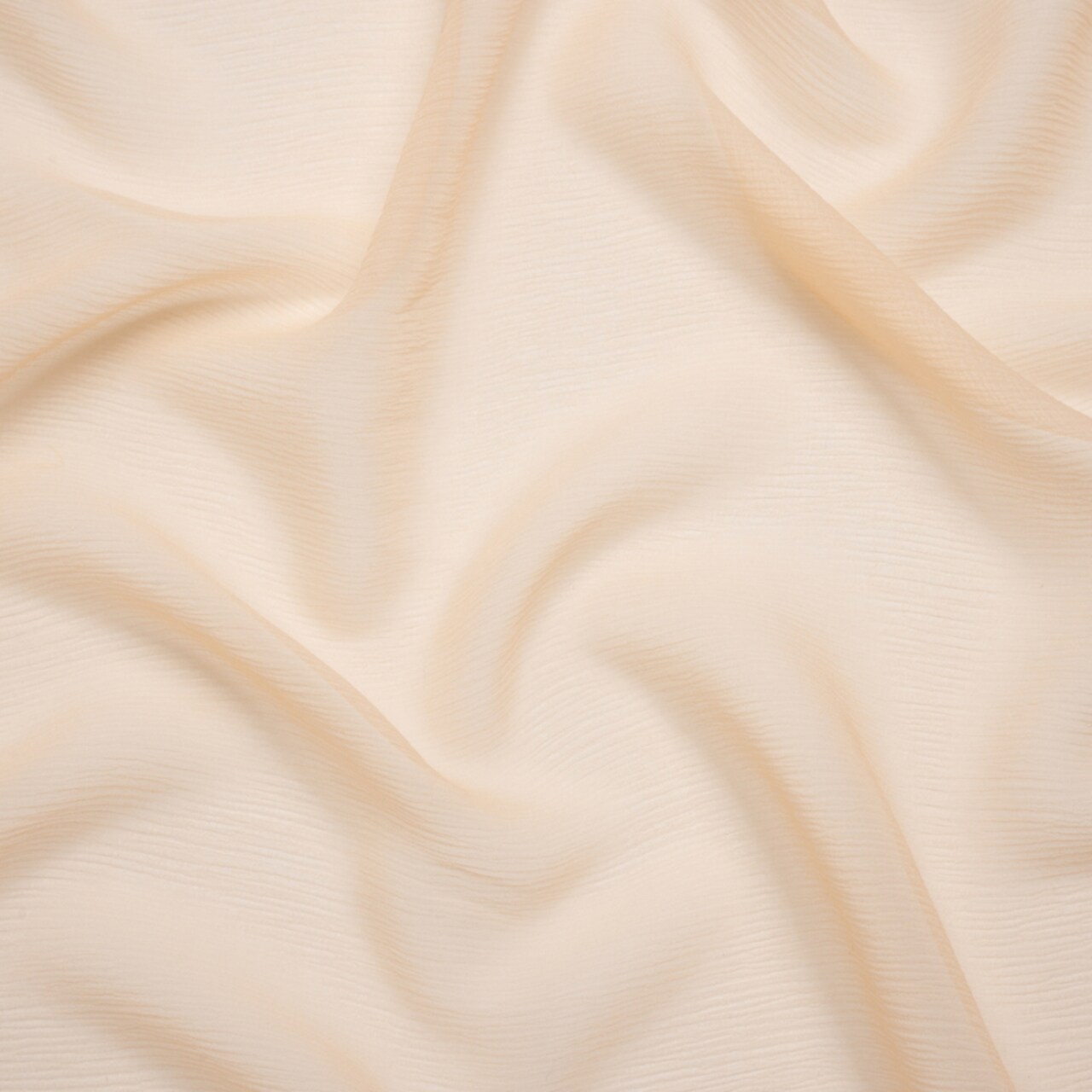 1 Yard Pale Blush Crinkled Silk Chiffon Fabric Perfect for Flowing Dresses , 43 Inches Wide
